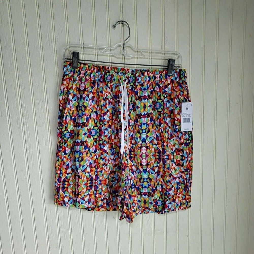 The Phluid Project Shorts Mens Medium Rainbow Geometric 7‎ Inseam Pride 365